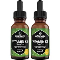Vitamaze Vitamin K2 MK7 Tropfen hochdosiert vegan 2x 2x50 ml