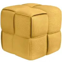 DELUKE Sitzhocker GIROS Cord Gelb 40x40x40cm Hocker Schlafzimmer Polsterhocker Wohnzimmer Sitzbank Esszimmer