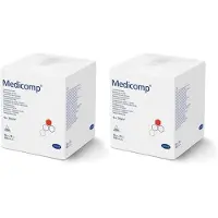 Medicomp Vlieskomp.unsteril 10x10 cm 4fach 2x 2x100 St Kompressen
