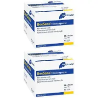 Meditrade Vlieskompressen unsteril 10x10 cm 4fach 30g 2x 2x100 St Kompressen
