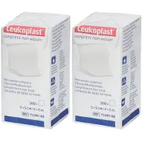 Leukoplast compress non-woven 5x5cm unste.4f 2x 2x100 St Kompressen