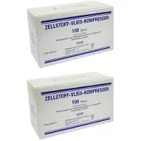 KERMA Zellstoff Vlies Kompressen unsteril 8x10 cm 2x 2x100 St