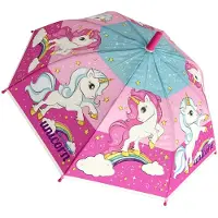 Unicorn Kinder Regenschirm bunt mit Regenbogen in Mehrfarbig | Gr.: onesize