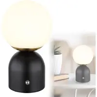 Globo Tischlampe kabellos mit Akku Touch Dimmer Tischleuchte Dimmbar schwarz 21006S