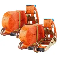 Baumarktplus 2x Spanngurt Ratschen Zurrgurt 10m 4t 4000kg 4to TÜV/GS ORANGE 2-tlg.