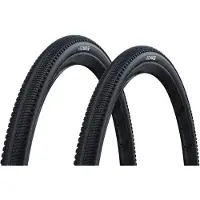 Bike-parts 2 x Schwalbe G-One Comp Drahtreifen Active K-Guard Green Compound E-25 Schwarz 35-622 (28 x 1.35") inkl. maxxi4you Reifenheber