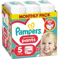 Pampers Pants Size 5 136 Pieces Comfortable And Reliable Diaper Pants For Your Baby