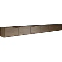 Selsey Framme – Hängendes TV-Board mit sechs Klappen 300 cm, Holzoptik Walnuss Wisconsin