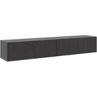 Selsey Nolie - TV-Hängeboard 2-türig, Holzoptik Esche Schwarz, 175 cm