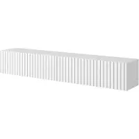 Selsey Telire - TV-Hängeboard, weiß mit Lamellenfront, 175 cm