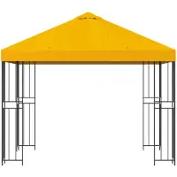 vidaXL Pavillon 3 x 3 m Gelb Polyester und Stahl 190 gsm