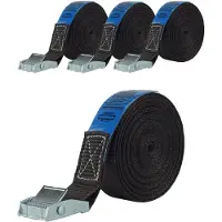 Baumarktplus 4x Profi Spanngurt Klemmschloss Auto 1 Teilig 4m 250 kg Schwarz