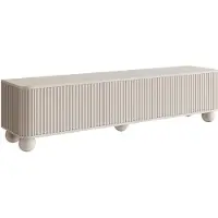 Selsey Arvello TV-Schrank gerillt auf Kugelfüßen, greige, 163 cm