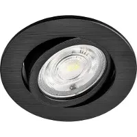 Mundotec LED Einbauspot Einbaustrahler 5W rund IP40 schwenkbar Ø7,0 cm Schwarz Warmweiß