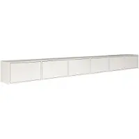 Selsey Framme – Hängendes TV-Board mit sechs Klappen 300 cm, Weiß