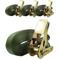 Baumarktplus 4x Profi Ratschen Spanngurt Spanngurte Zurrgurt 1-tlg 6m 0,8t 0,8to 800 kg TÜV/GS OLIV