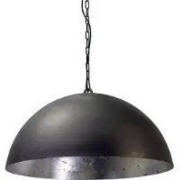 Masterlight Pendelleuchte Larino 1-flammig Stahl Schwarz-Blattsilber Ø60cm