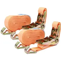 Baumarktplus 2x Profi Ratschen Spanngurt Spanngurte Zurrgurt 2-tlg 6m 0,8t 0,8to 800kg TÜV/GS ORANGE