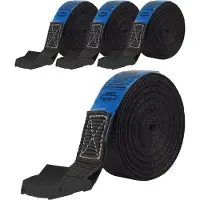 Baumarktplus 4x Profi Spanngurt Klemmschloss Auto 1 Teilig 5m 250 kg Schwarz