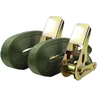 Baumarktplus 2x Profi Ratschen Spanngurt 1 Teilig 6m 0,8t 800 kg TÜV GS Oliv