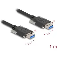 DeLOCK 80998, 1 m, USB A, USB A, USB 3.2 Gen 1 (3.1 Gen 1), 5 Gbit/s, Schwarz