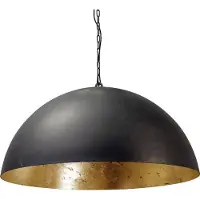 Masterlight Pendelleuchte Larino 1-flammig Stahl Schwarz-Blattgold Ø80cm
