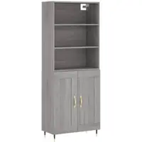 Helloshop26 - Buffet Sideboard Kommode Kleiderschrank Aufbewahrungsmöbel Organizer Küche Wohnzimmer Lounge hohe Sonoma-Eiche 69,5 x 02_0035601