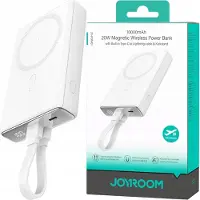 JOYROOM JR-PBM01, 10000 mAh, Lithium Polymer (LiPo), Kabelloses Aufladen, 3,85 V, 20 W, Weiß