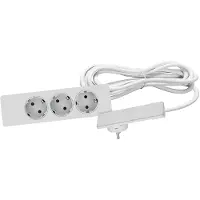 Schulte elektrotechnik EVOline PlugFix - weiß - mit EVOline Express 3-fach Verteiler Kabellänge 1,5 m / Steckdosenleiste