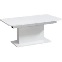 Masseno Esstisch METRON 126 cm x 70 cm Rechteckig Tisch für Wohnzimmer, Küche, Weiß