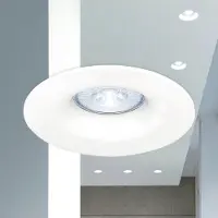 Braytron Einbaustrahler GU10 Ø75mm Einbaurahmen + 5W 6500K Kaltweiß Leuchtmittel inkl. GU10 Fassung SWeiß