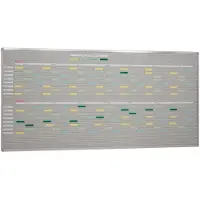 Eichner Einstecktafel "VISIPLAN", 12mm Einstecktiefe, 18mm Sichtrand, mit Klemmwirkung, Schienenanzahl 52, Maße 200 x 94 cm, Verpackungseinheit: 1 STK