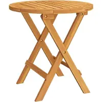 OEM Massivholz Tisch für Garten, Balkon oder Terrasse, 46 cm breit, 47 cm tief