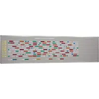 Eichner Einstecktafel "VISIPLAN", 12mm Einstecktiefe, 18mm Sichtrand, mit Klemmwirkung, Schienenanzahl 31, Maße 200 x 58 cm, Verpackungseinheit: 1 STK
