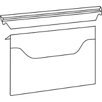 Eichner Einziehtasche "Visimap" mit separat erhältlicher Kopfleiste, DIN A4 quer, Transparent, Ausführung Set aus Einziehtasche und Kopfleiste, Verpackungseinheit: 1 P/5