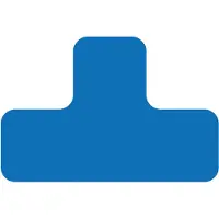 Eichner Stellplatzmarker "T-Stück", zur Bodenmarkierung im Innenbereich, verschiedene Materialien verfügbar, Blau, Material 0,5 mm PVC, Verpackungseinheit: 1 P/25