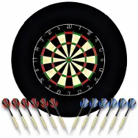 COFI Sisal/Borsten-Dartscheibe mit Stapelfreiem Bullseye, 18 g Stahlspitzen-Dartset, Dartscheiben-Montagesätze inklusiv
