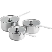 KitchenAid Stainless Steel, Stielkasserolle, 3-Teiliges Set, Ofenfest