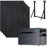 Sunshare Ray 1000W Balkonkraftwerk Komplettset mit 2 kWh Glory & Solarpanel-Universahlhalterung für viele Balkontypen