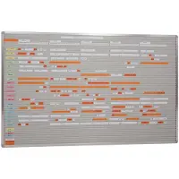 Eichner Einstecktafel "VISIPLAN", 12mm Einstecktiefe, 18mm Sichtrand, mit Klemmwirkung, Schienenanzahl 52, Maße 160 x 94 cm, Verpackungseinheit: 1 STK