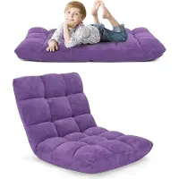 Goplus Bodenstuhl, Floor Chair Farbewahl, Meditationsstuhl Faltbar, Bodensofa mit Einstellbarer Rückenlehne,18 Faule Sofa