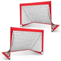 OEM Zweifach einziehbares multifunktionales Kinderfußballtor 120 x 90 x 90 cm Einziehbares Tor mit Netz und Tragebeutel
