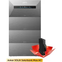 Anker PowernessBalkonkraftwerk Speicher 14 kWh , SOLIX Solarbank Max AC mit 3x BP7000 Erweiterungsakku, Plug & Play All-in-One Stromspeicher