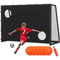 OEM Großes Fußballtor 300 x 200 x 120 cm mit galvanisiertem Stahlfachwerk und PE-Netz.