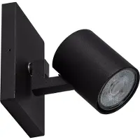 LEDKIA Aufbau-Strahler Schwenkbar aus Aluminium Gylu für Glühbirne GU10 Schwarz