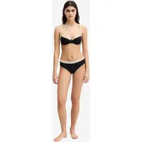 Marc O'Polo Bikini-Hose "Contrast Color Binding", Damen, Gr. XS (34), N-Gr, schwarz, Obermaterial: 84% Polyamid, 16% Elasthan, Badehosen Bikini-Hose