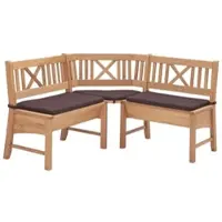 58 aufm Kessel ECKBANK Deborah 204 x 204 x 87 Massivholz Buche lackiert/Dunkelbraun | Gr.: onesize