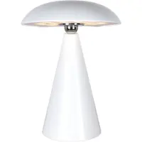 Steinhauer Wiederaufladbare Tischlampe Mush Weiß