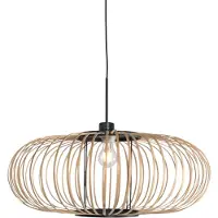 Steinhauer Deckenleuchte Silva mit Bambus-Lampenschirm, Durchmesser 60 cm