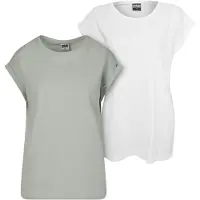 Urban Classics T-Shirt "Damen Ladies Extended Shoulder Tee 2-Pack" 1 Stk.